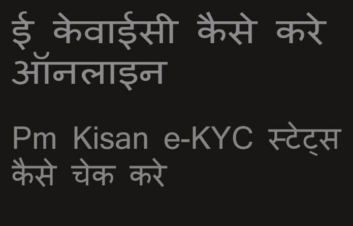 e kyc pm kisan online